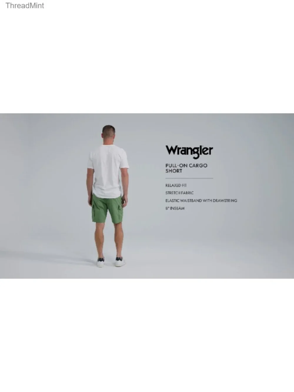 Wrangler Mens Pull-on Cargo Shorts Relaxed Fit Cotton Stretch 8